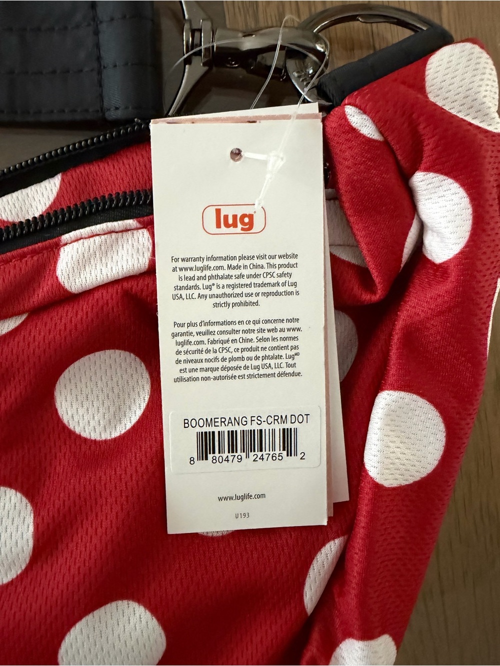lug Red and White Polka Dot Crossbody Bag - Picture 2 of 5